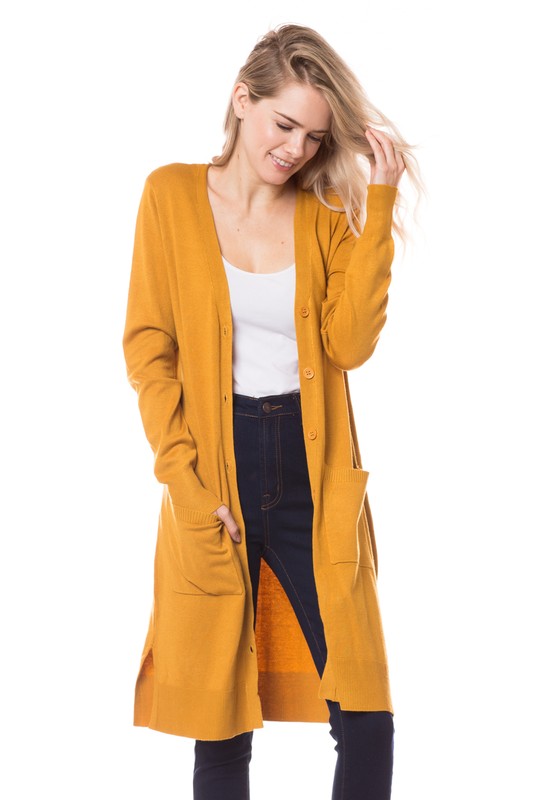 Button Up Long Cardigan SW70