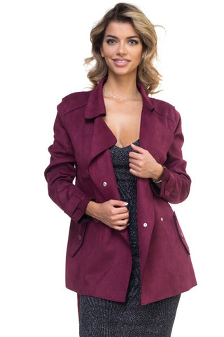 Faux Suede Coat Jacket