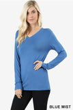 PREMIUM RAYON LONG SLEEVE V-NECK TEE