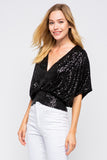 SEQUIN DOLMAN TOP -MTP8164-ML