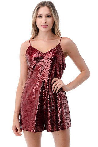 All Over Sequins Romper