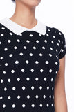 Polka-Dot Collared Sweater