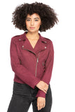 Faux Suede Moto Jacket-no buckle-DPJ3089