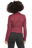 Faux Suede Moto Jacket-no buckle-DPJ3089