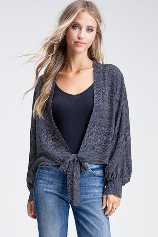 Tiny Polka Dot Tie Front Throw -PT15111.