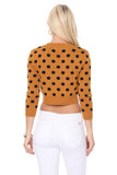 Polka Dot Crop Sweater Cardigan