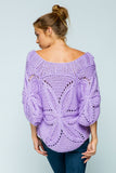 HAND CROCHET CHUNKY KNIT SHORT SLEEVE SWEATER