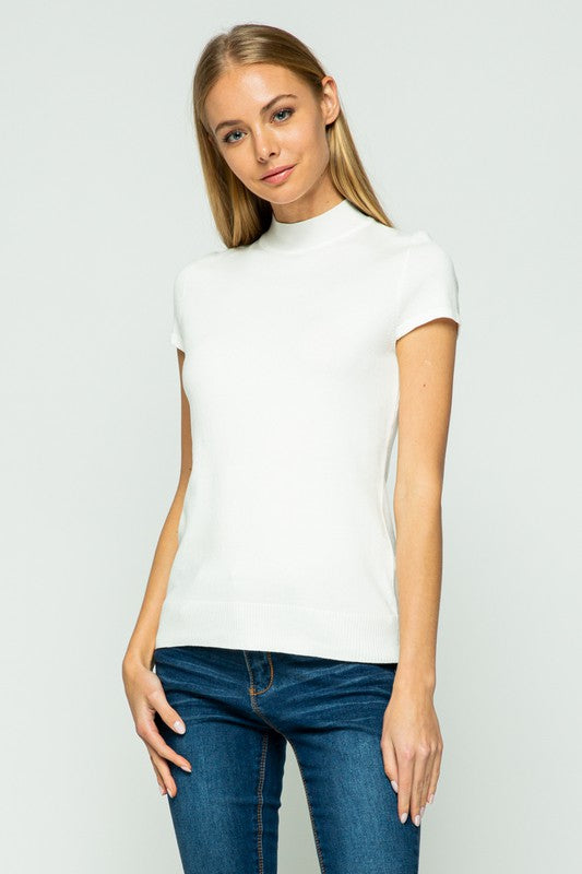 Cap Sleeve Turtle Neck - 9 Colours-SW 225