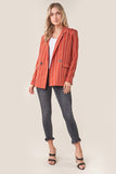 Striped Boyfriend Blazer-J1556
