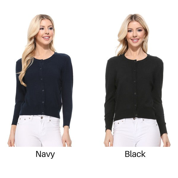 Six Button Cardigan - 13 Colours