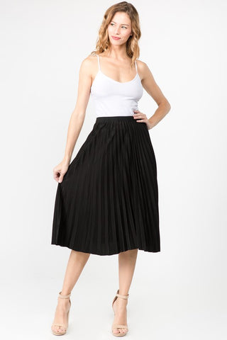 CLASSIC PLEATED MIDI SKIRT