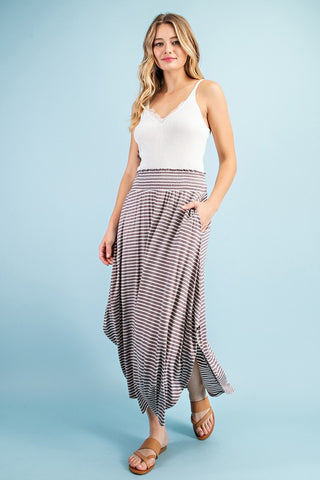 STRIPED MAXI SKIRT