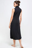 Turtle neck rib dress-BD3225