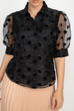Organza Polka Dot Blouse