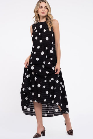 DOT PRINT TIERED SUMMER DRESS