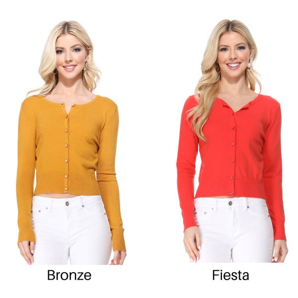Six Button Cardigan - 13 Colours