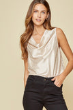 CHAMPAGNE SATIN BLOUSE