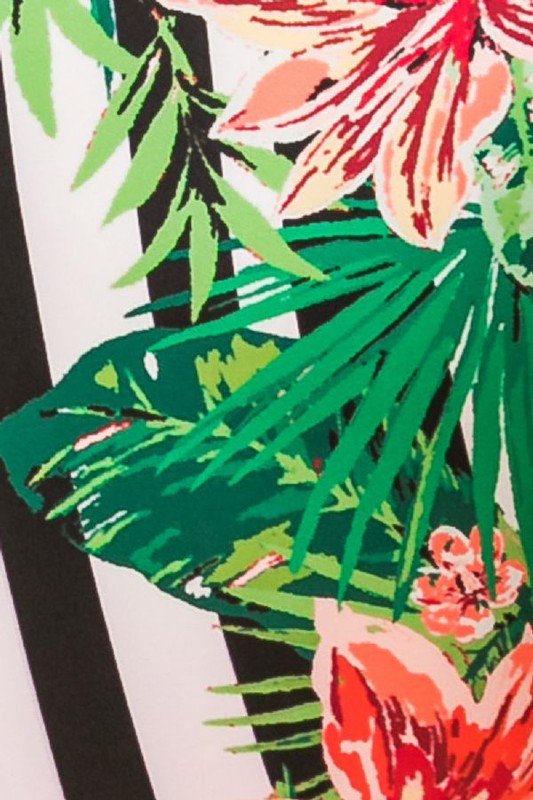 Matching Tropical striped biking set