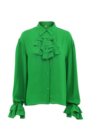 Chiffon Ruffle Blouse Shirt