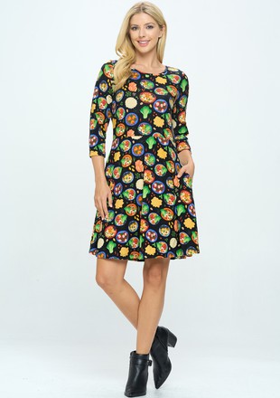 RAMEN PRINT WINTER TUNIC DRESS