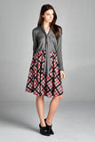 Pleated Plaid skirt