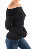 Off The Shoulder Knit top-JCT3275