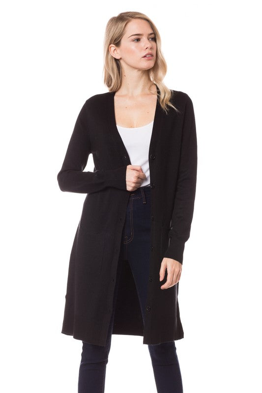 Button Up Long Cardigan SW70