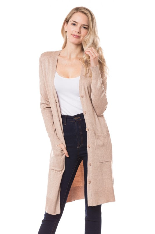 Button Up Long Cardigan SW70