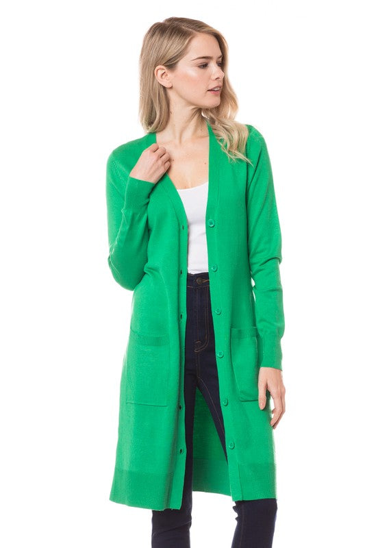 Button Up Long Cardigan SW70