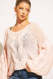 BOXY LOOSE CHUNKY CABLE KNIT OVERSIZE SWEATER