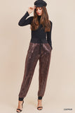 Shiny Sequin Jogger Pants-P7435-5