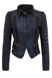 Denim & faux leather jacket