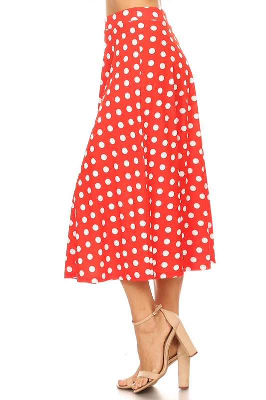 Midi skirt with dots
