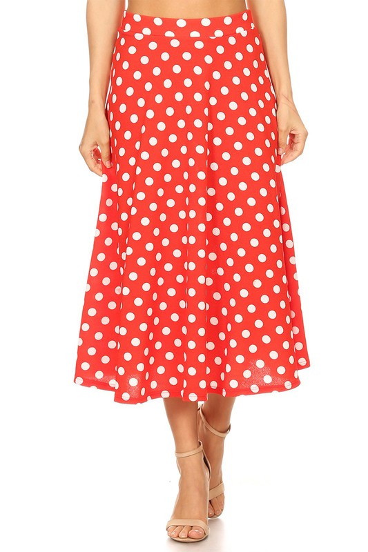 Midi skirt with dots